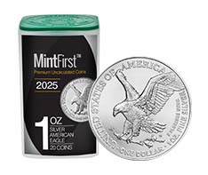 2025 MintFirst� Silver Eagle Coins (tube of 20)