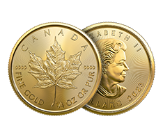1/4 oz Gold Maple Leaf Coins  2023 (BU)