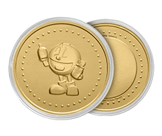 1 oz Gold PAC-MAN Game Token Round