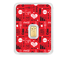  0.5 g Gold Coca-Cola Love The Real Thing Bar