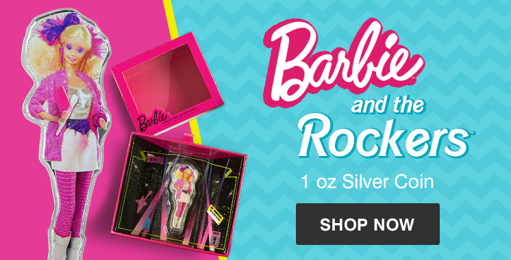 1 oz Silver Barbie and the Rockers Coin