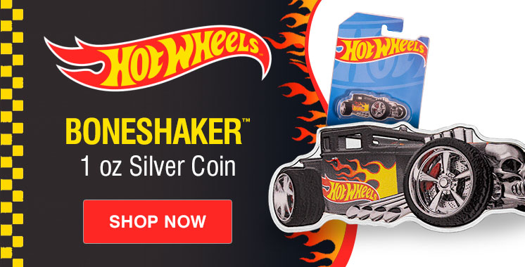 1 oz Silver Hot Wheels Boneshaker Coin