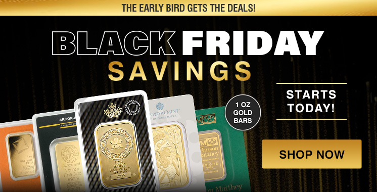 Black Friday Deals 1 oz Gold Bars Sale