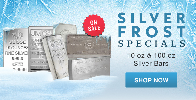 10 oz and 100 oz Silver Bars Sale