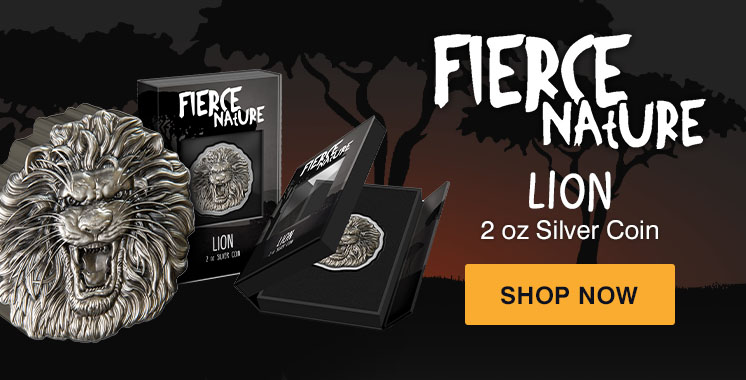 2 oz Silver Fierce Nature Lion Coin