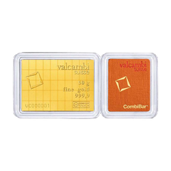 50 x 1g Gold CombiBar - Valcambi Suisse (w/ assay)