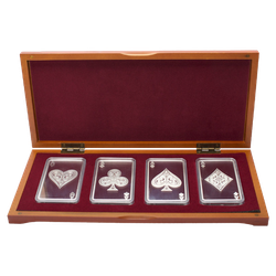 10 oz Silver Ace Bars Set
