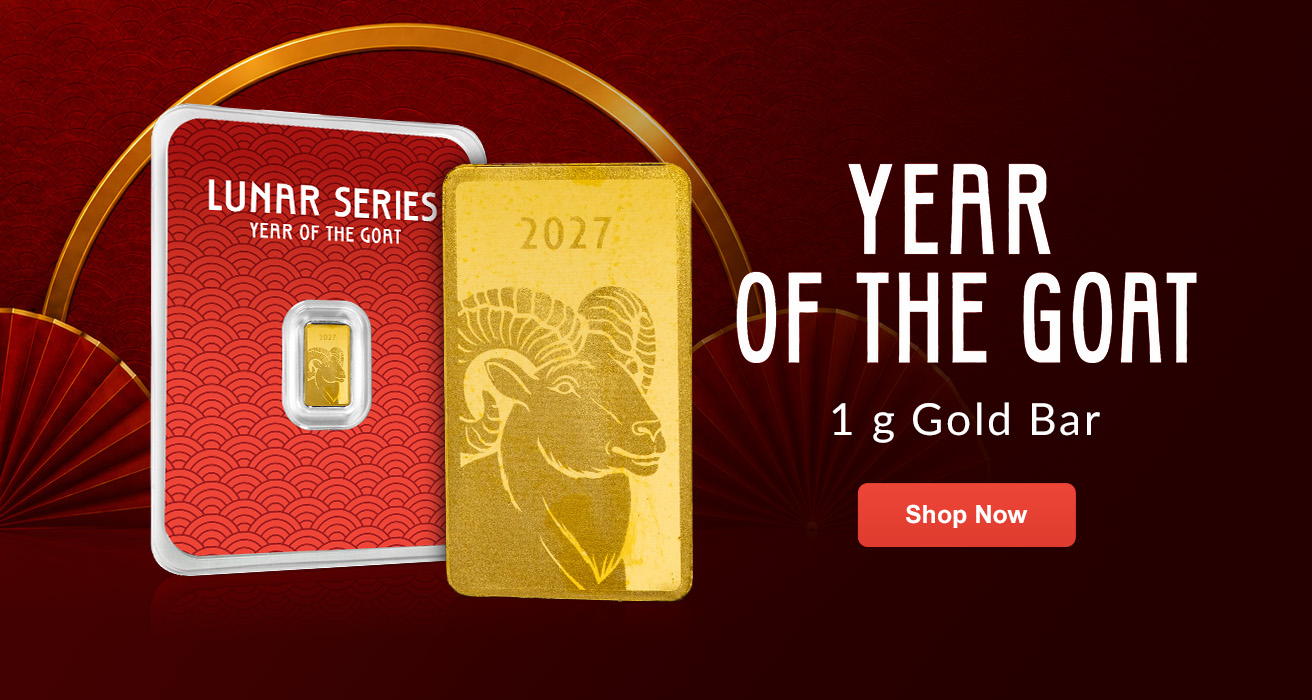 1 g Gold Lunar Year of the Goat Bar (2027)