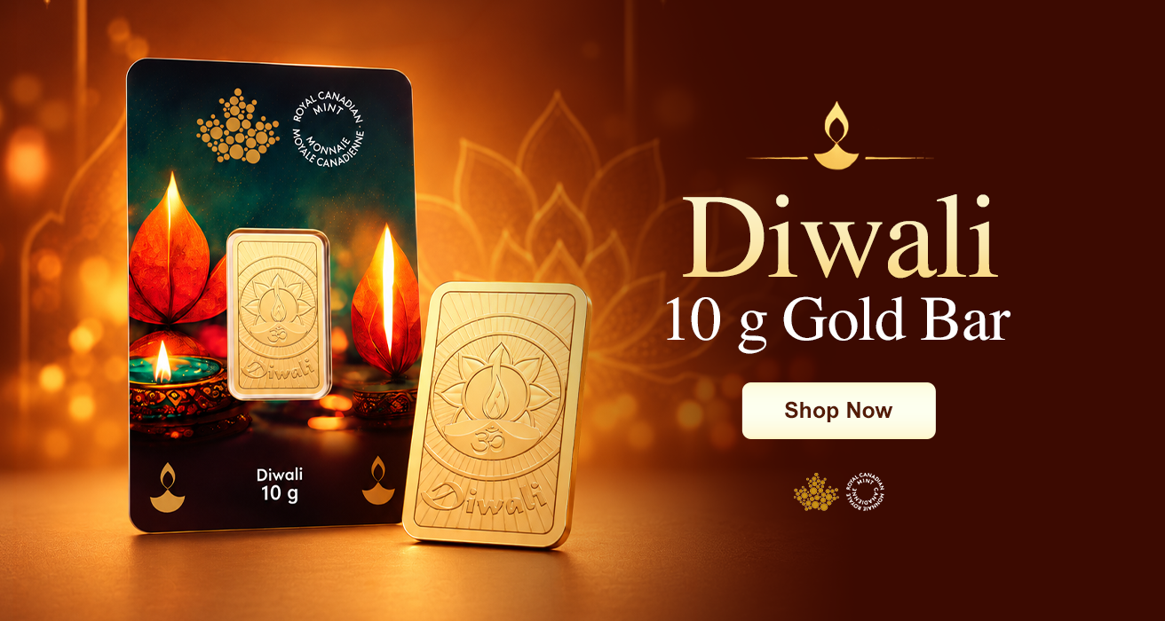 10 g Gold Royal Canadian Mint Diwali Bar