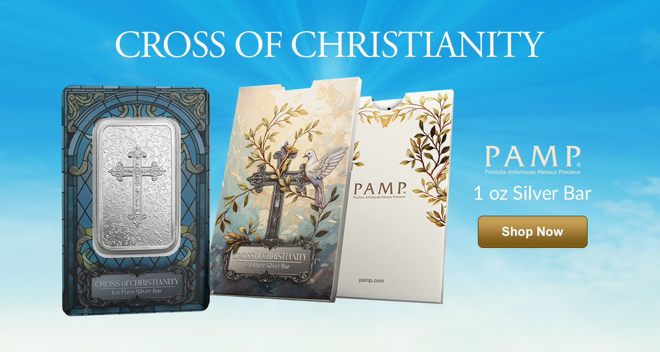 1 oz Silver Cross of Christianity Bar