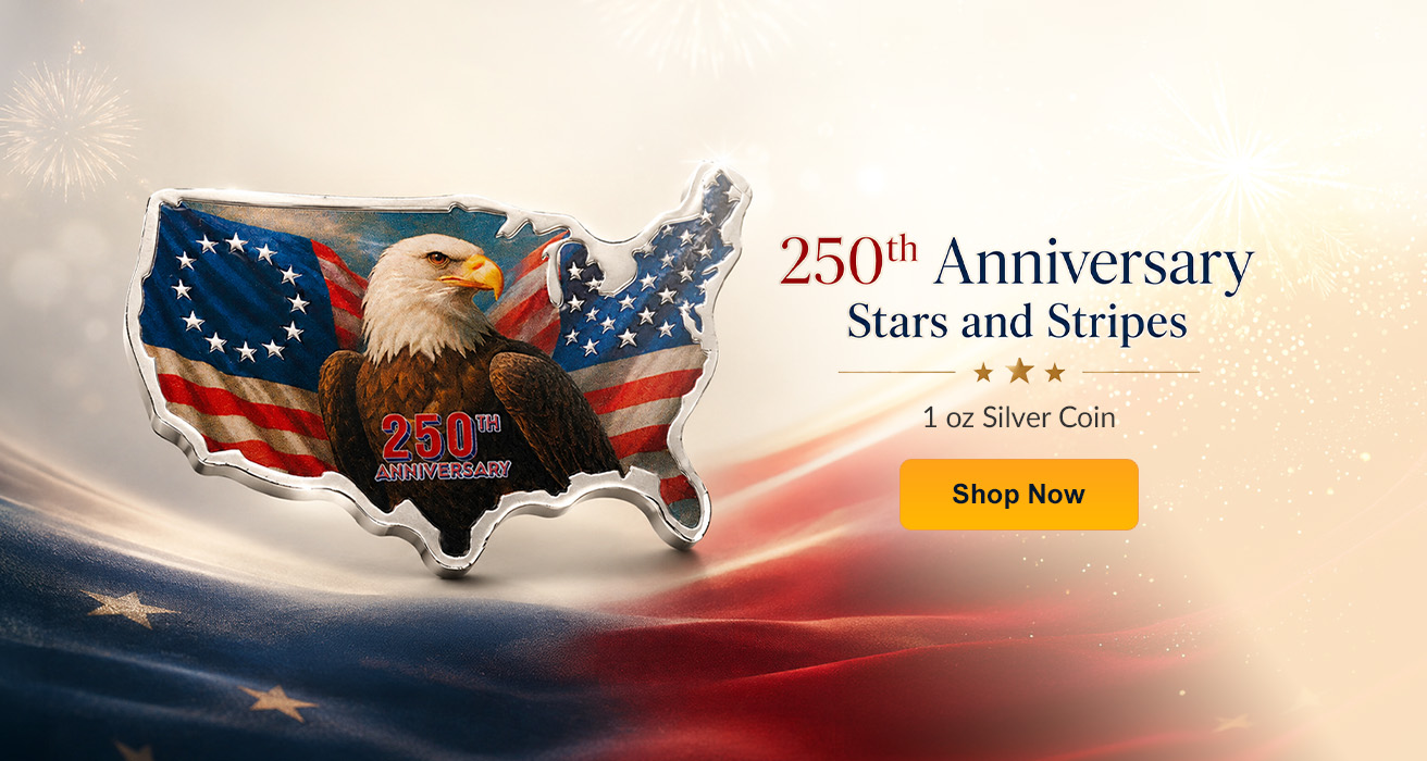 1 oz Silver USA 250th Anniversary Stars and Stripes Coin (2026)
