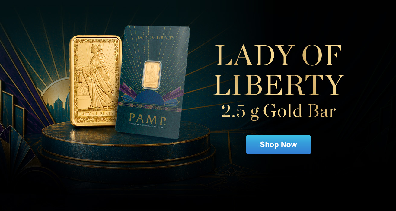 2.5 g Gold Lady of Liberty Bar