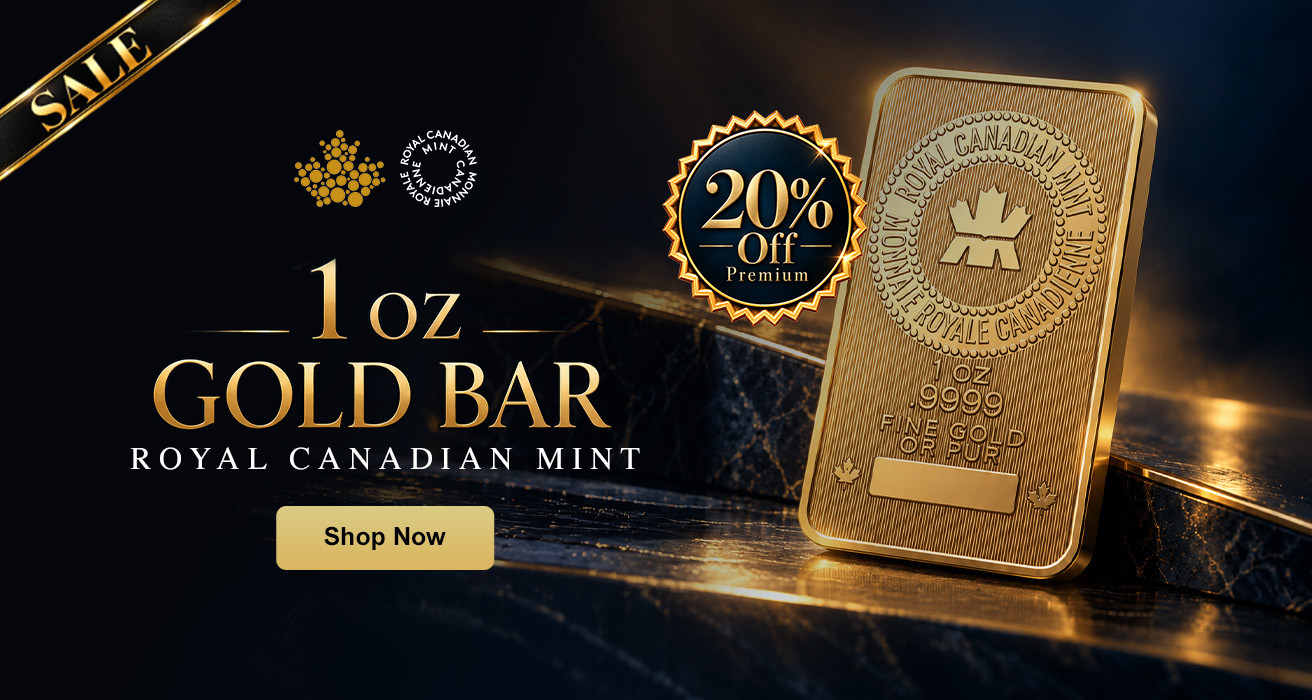 1 oz Gold Royal Canadian Mint Bar Sale