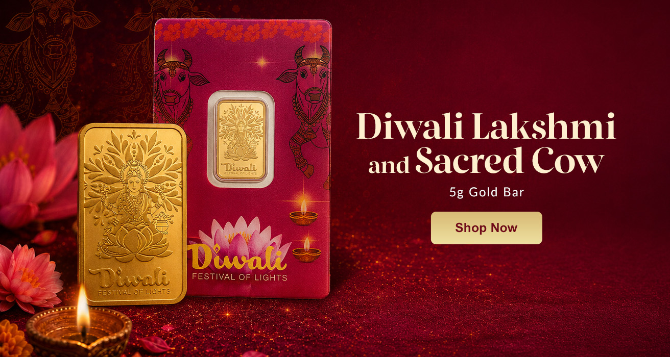 5 g Gold Diwali Lakshmi and Sacred Cow Bar
