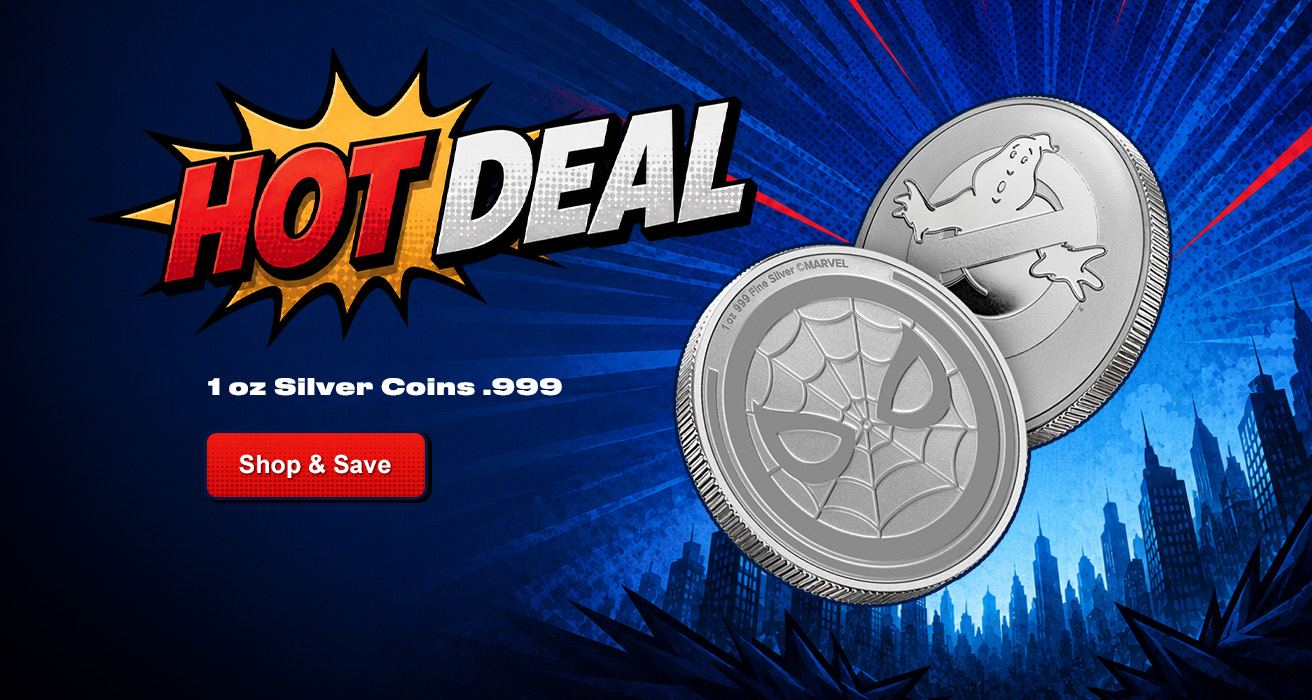 Spider-Man and Ghostbusters Silver Coin Sale