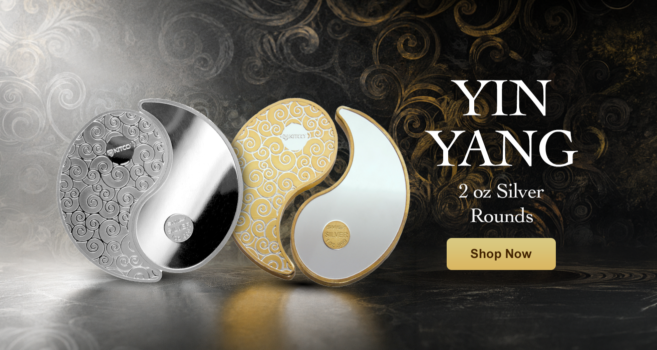 Silver Yin Yang Rounds