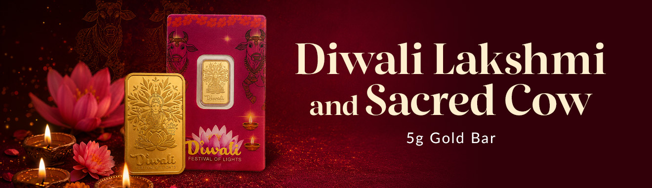 5 g Gold Diwali Lakshmi and Sacred Cow Bar