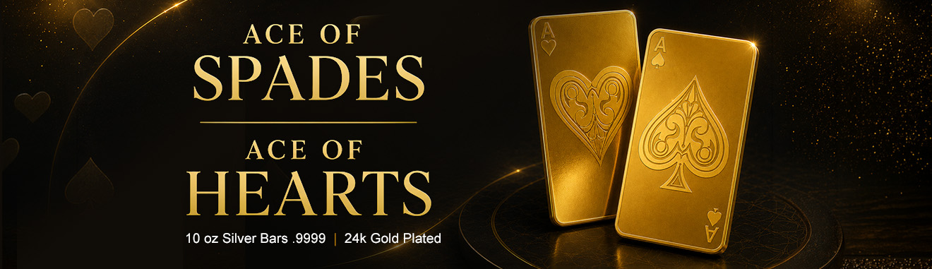 10 oz Gold Plated Ace Bars