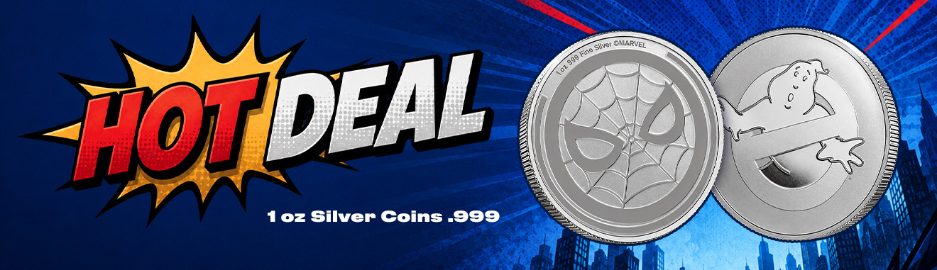 Spider-Man and Ghostbusters Silver Coin Sale