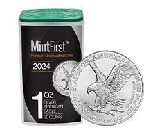 2024 MintFirst� Silver Eagle Coins (tube of 20)