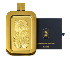 10 g Gold PAMP Fortuna Bar (with Pendant Frame)