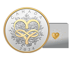 1 oz Silver Celebrate Love Gold Plated Coin