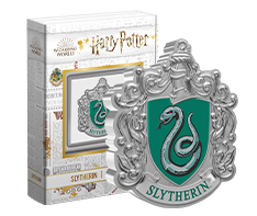 1 oz Silver Hogwarts Slytherin Crest