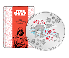 1 oz Silver Star Wars� Season's Greetings Ornament Coin