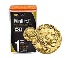 2022 MintFirst 1oz Gold Buffalo Tube (20 Coins)
