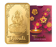 5 g Pure Gold Diwali Lakshmi & Peacocks Bar