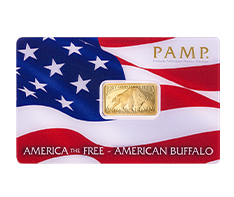 5 g Gold PAMP America the Free Buffalo Bar