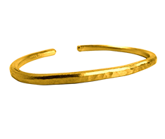 1 oz Hammered Gold Bullion Bracelet