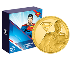 1oz Gold Classic Superheroes Superman Coin