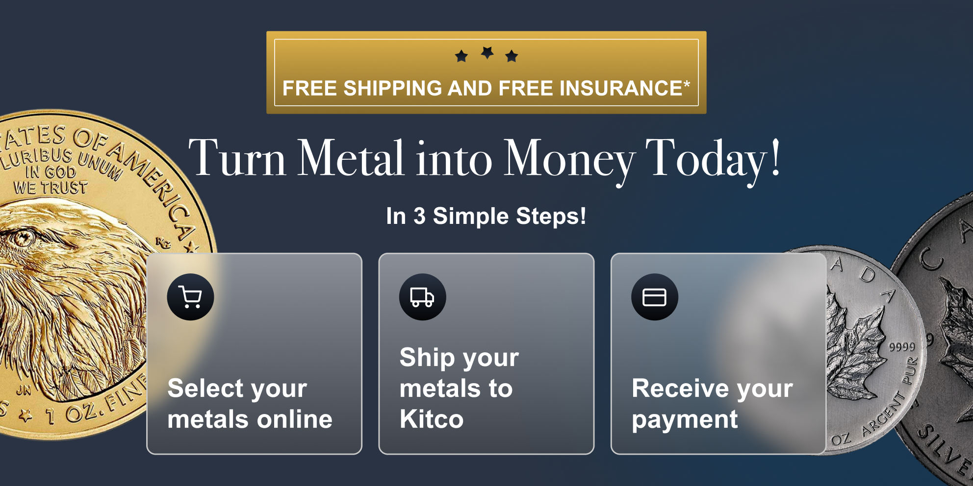 Sell to Kitco Free Shipping and Insurance