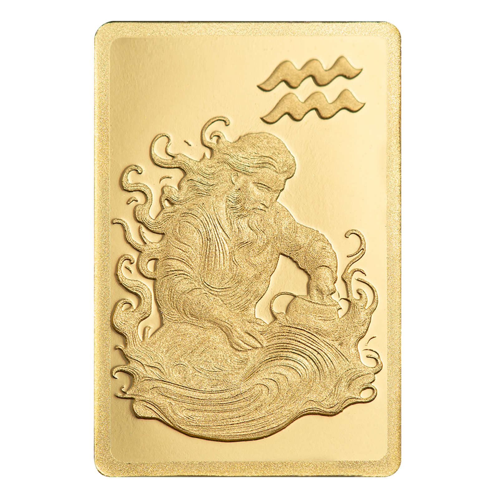 Buy 0.5 g Gold Zodiac Aquarius Bar, image 2