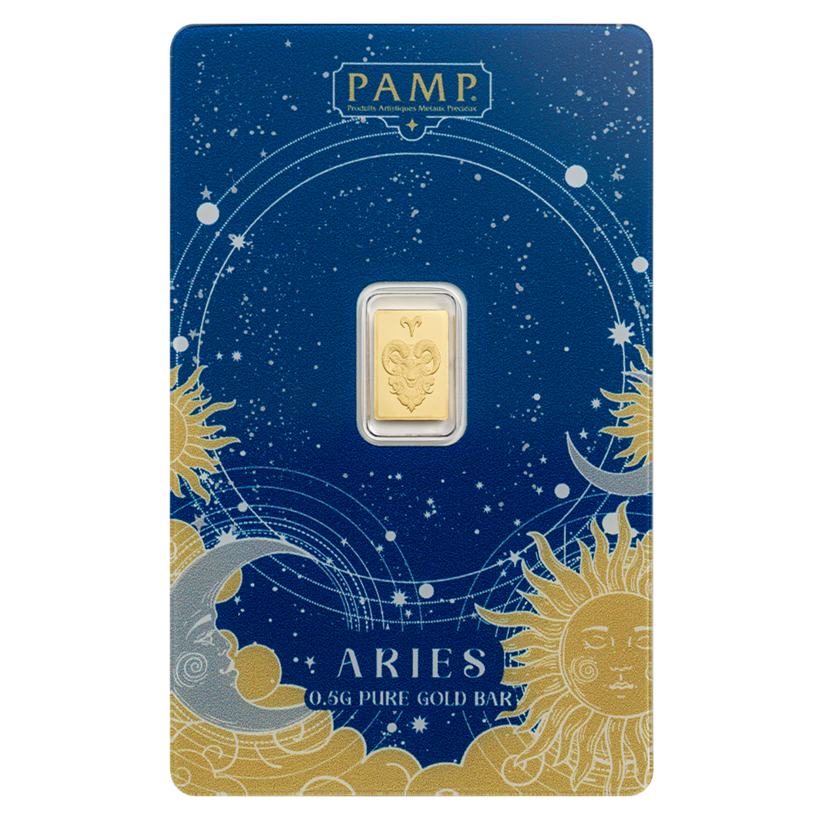 Buy 0.5 g Gold Zodiac Aries Bar, image 0