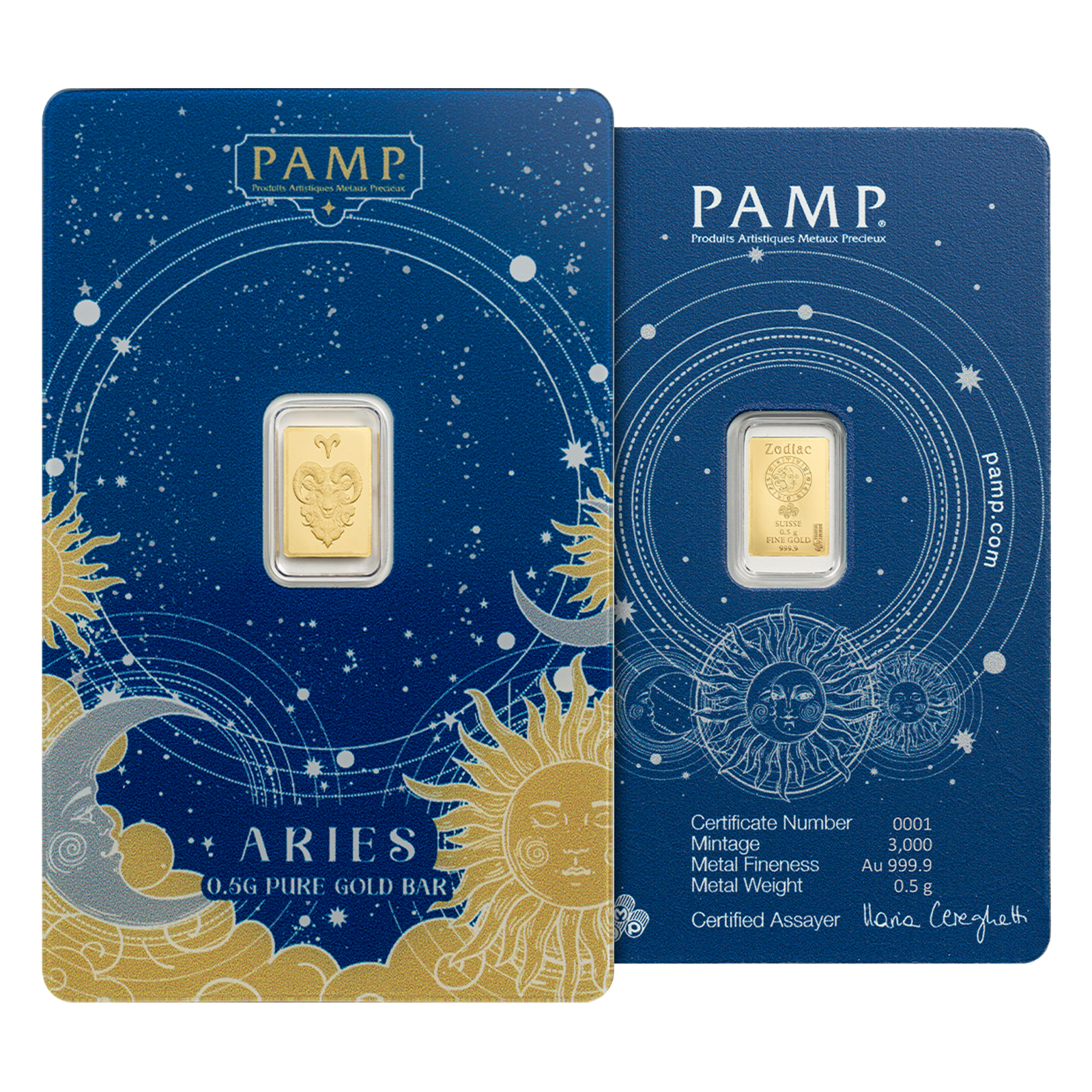 Buy 0.5 g Gold Zodiac Aries Bar, image 4