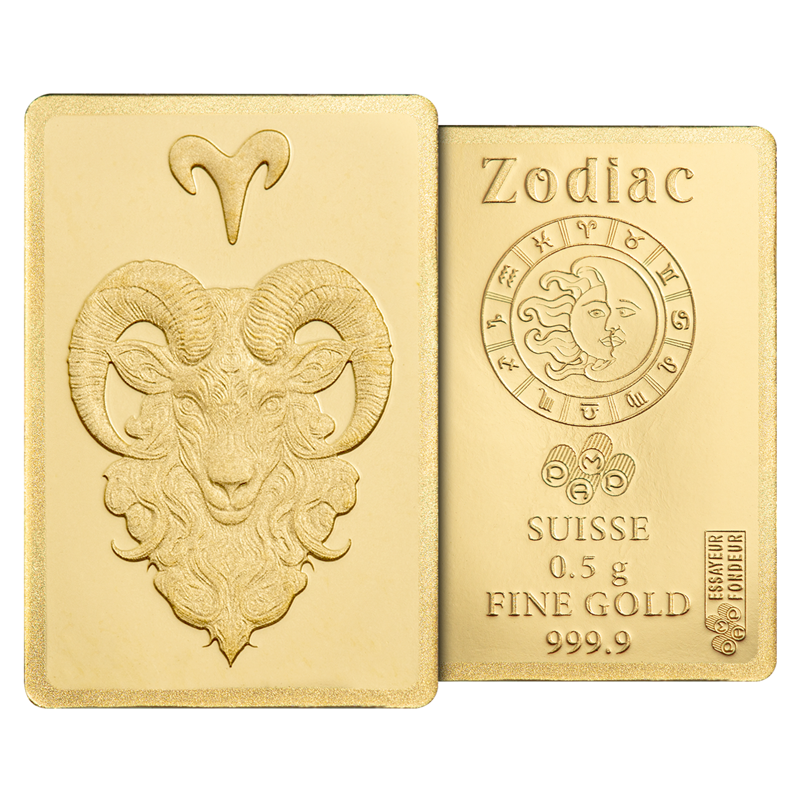 Buy 0.5 g Gold Zodiac Aries Bar, image 5