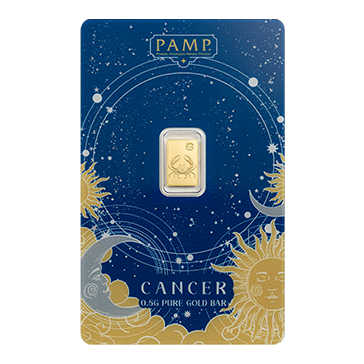 Buy 0.5 g Gold Zodiac Cancer Bar, image 0