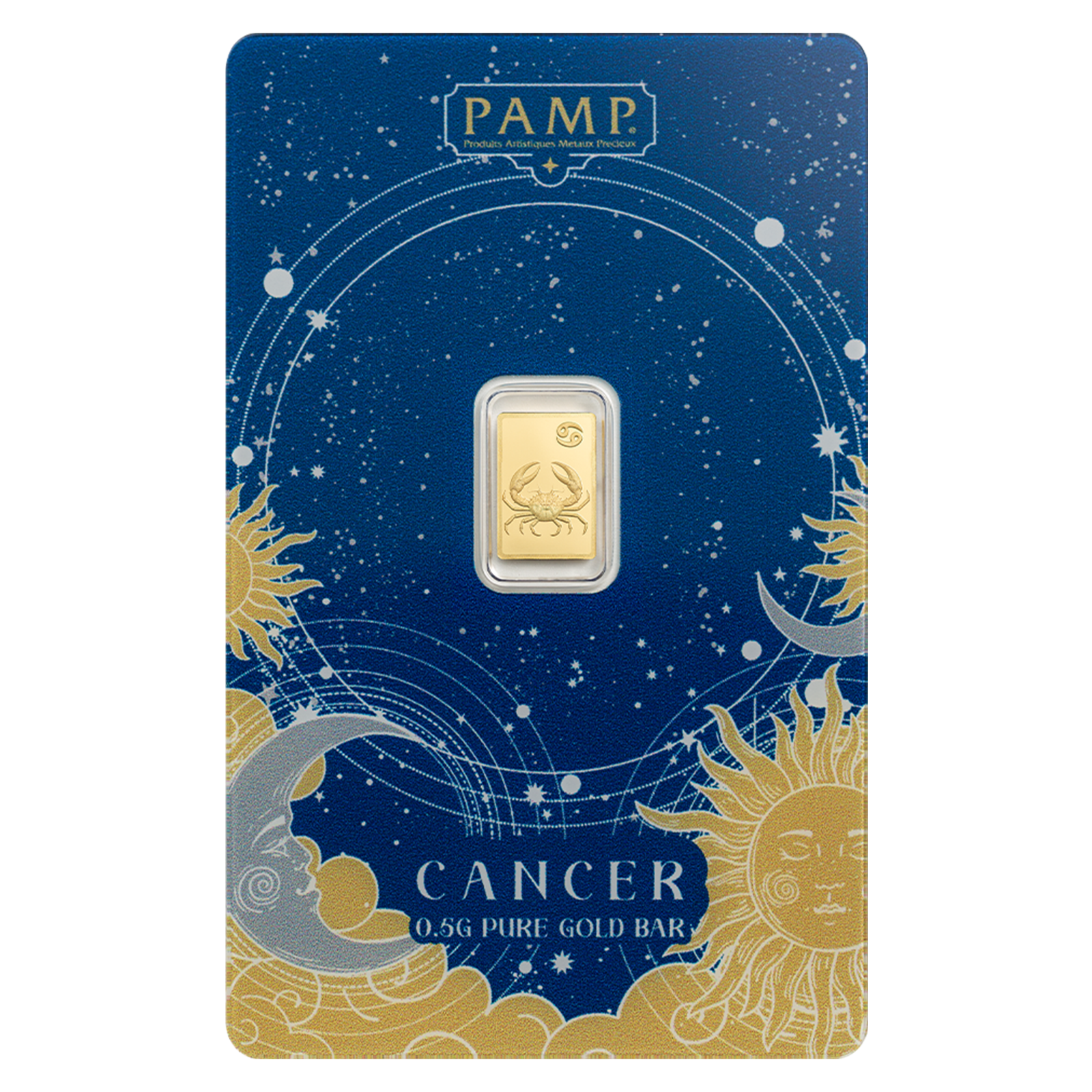 Buy 0.5 g Gold Zodiac Cancer Bar, image 0