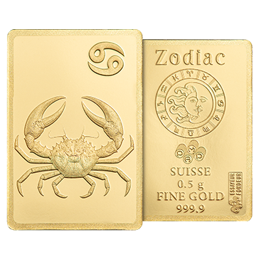 Buy 0.5 g Gold Zodiac Cancer Bar, image 5