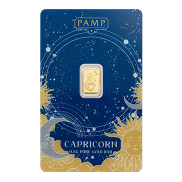 0.5 g Gold Zodiac Capricorn Bar