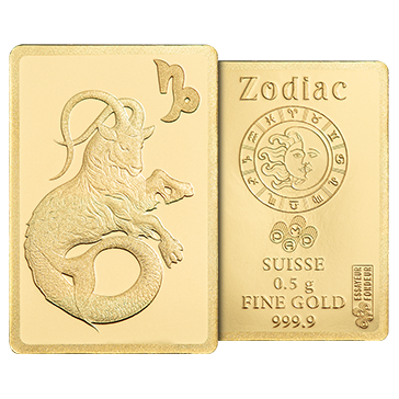Buy 0.5 g Gold Zodiac Capricorn Bar, image 5