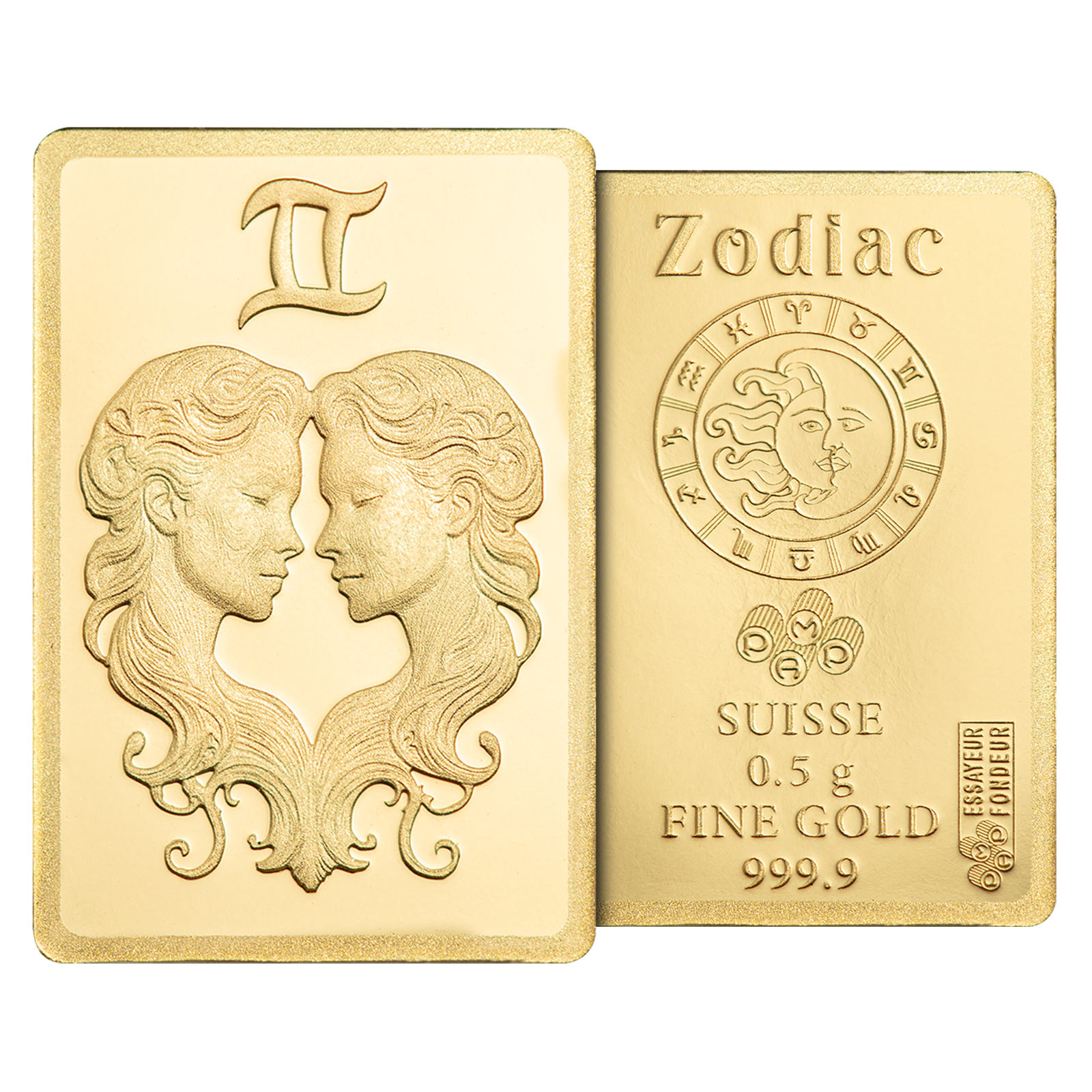 Buy 0.5 g Gold Zodiac Gemini Bar, image 5