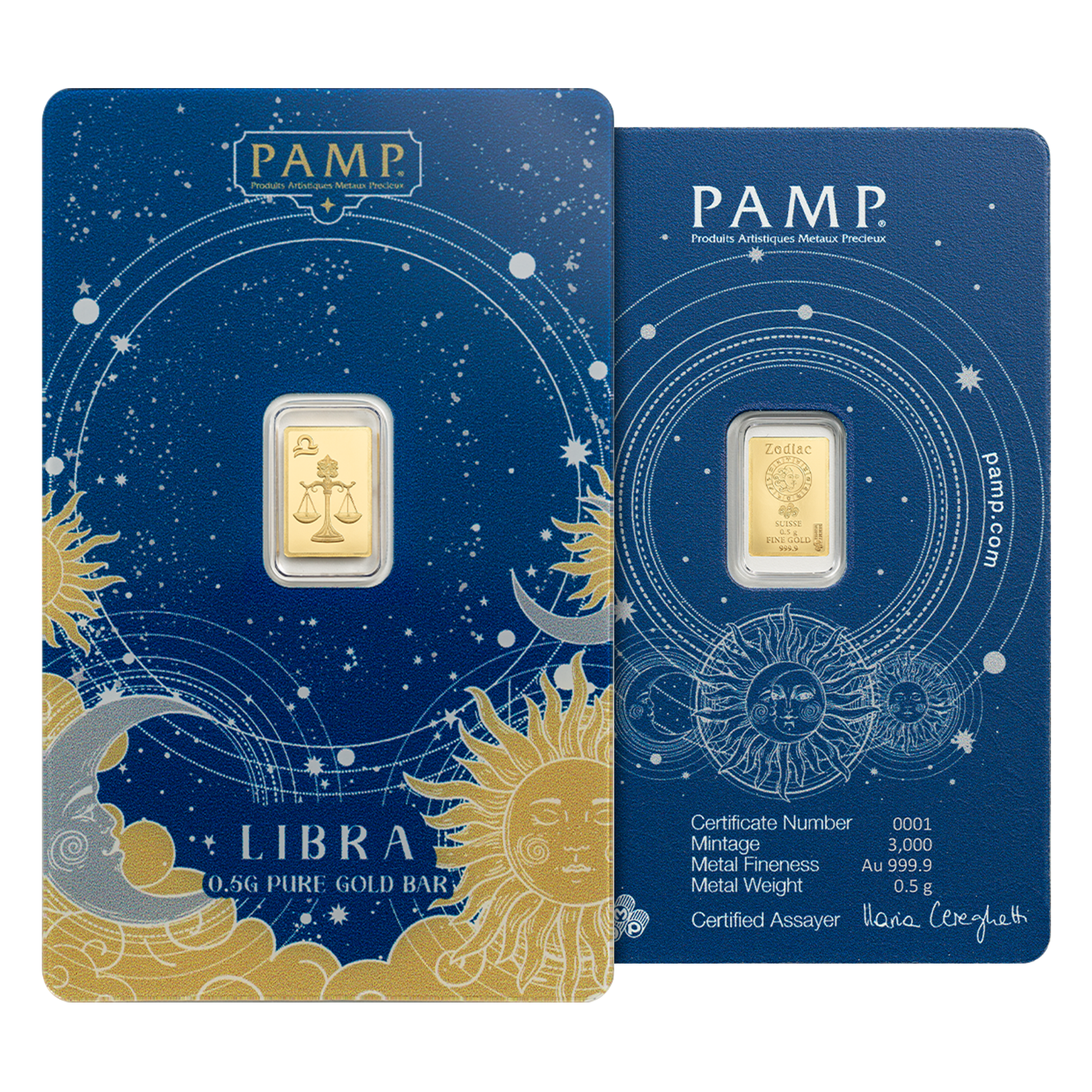 Buy 0.5 g Gold Zodiac Libra Bar, image 4