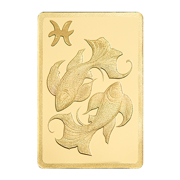 Buy 0.5 g Gold Zodiac Pisces Bar, image 2