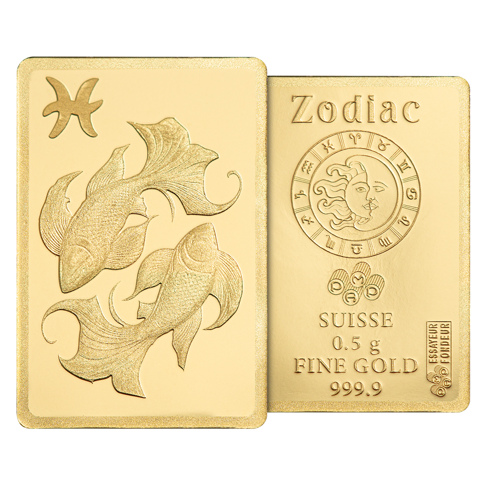 Buy 0.5 g Gold Zodiac Pisces Bar, image 5