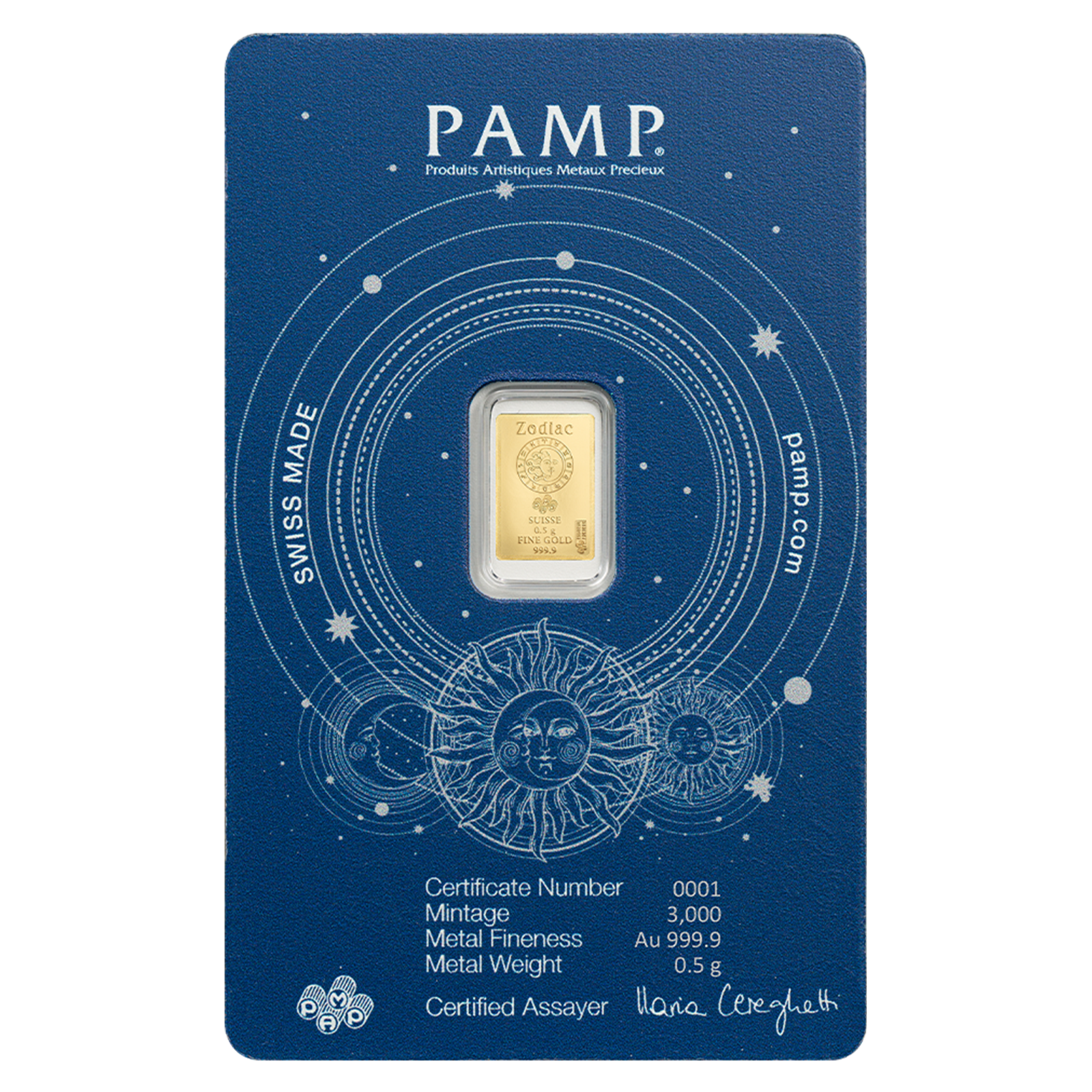 Buy 0.5 g Gold Zodiac Sagittarius Bar, image 1