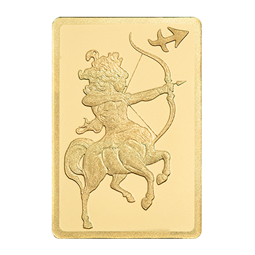 Buy 0.5 g Gold Zodiac Sagittarius Bar, image 2