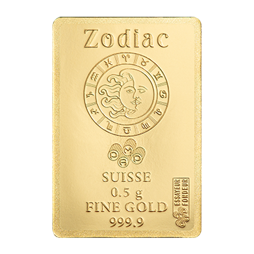 Buy 0.5 g Gold Zodiac Sagittarius Bar, image 3